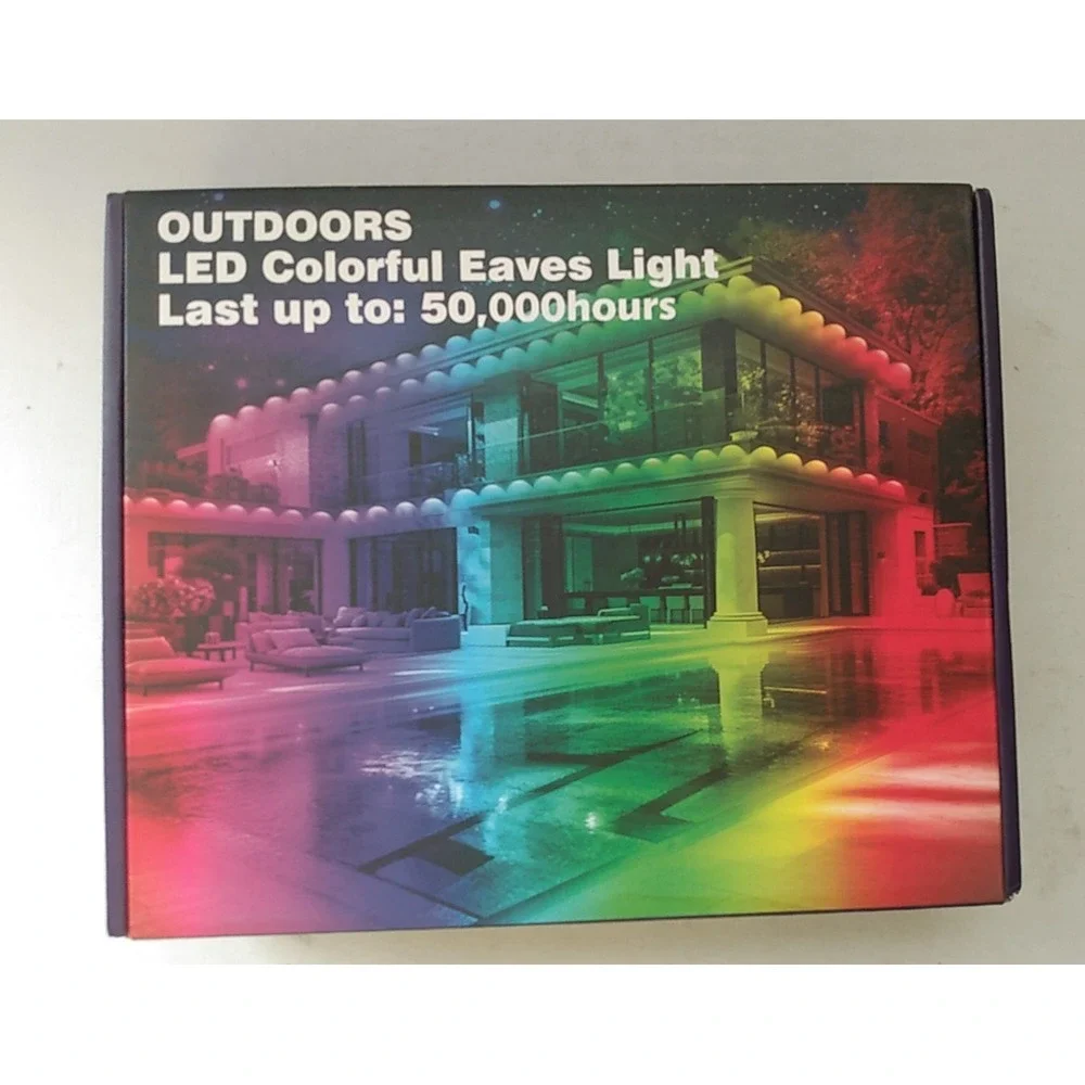50FT Permanent Outdoor RGB Lights Waterproof Smart LED Eaves Lights
